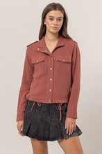 Load image into Gallery viewer, Double Gauze Jacket With Drawstring Hem: TERRACOTTA