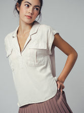 Load image into Gallery viewer, Western-Inspired Tencel Top: LT BLUE