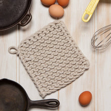 Load image into Gallery viewer, Dove Gray Knit Potholder