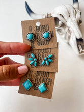 Load image into Gallery viewer, Western Turquoise Stud Earrings: