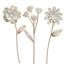 Load image into Gallery viewer, Abeline Antique White Metal Floral Stems