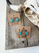 Load image into Gallery viewer, Western Turquoise Stud Earrings: