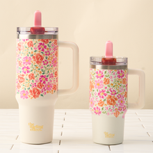 Load image into Gallery viewer, 20 oz Lifestyle Flip Straw Tumbler-Secret Garden Pink
