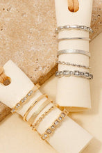 Load image into Gallery viewer, 5Pc Mixed Texture Band Rings Set: