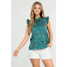 Load image into Gallery viewer, Print Tiered Flutter Sleeve Top