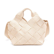 Load image into Gallery viewer, Resilience - Woven Straw Tote: Cream