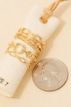 Load image into Gallery viewer, 5Pc Mixed Rope And Chain Dainty Band Rings Set: GD