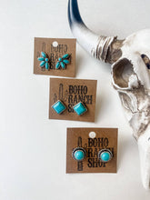 Load image into Gallery viewer, Western Turquoise Stud Earrings: