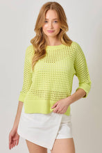 Load image into Gallery viewer, Open Stitch High Low Sweater: Powder Blue