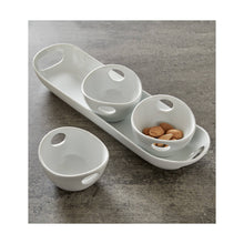 Load image into Gallery viewer, Whiteware Trio Handle Serveware Set - White