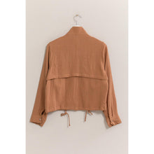 Load image into Gallery viewer, Double Gauze Jacket With Drawstring Hem: TERRACOTTA