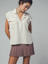 Load image into Gallery viewer, Western-Inspired Tencel Top: LT BLUE