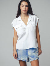 Load image into Gallery viewer, Western-Inspired Tencel Top: LT BLUE
