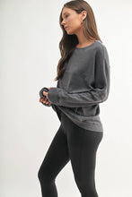 Load image into Gallery viewer, Waffle Ribbed Roundneck Pullover: NEW ORCHID