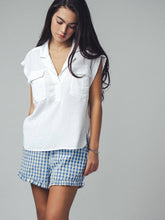 Load image into Gallery viewer, Western-Inspired Tencel Top: LT BLUE