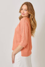 Load image into Gallery viewer, Open Stitch High Low Sweater: Powder Blue