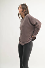 Load image into Gallery viewer, Waffle Ribbed Roundneck Pullover: NEW ORCHID