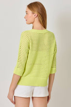 Load image into Gallery viewer, Open Stitch High Low Sweater: Powder Blue