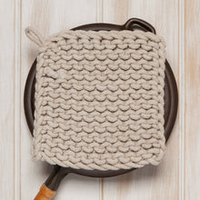 Load image into Gallery viewer, Dove Gray Knit Potholder