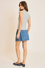 Load image into Gallery viewer, STRIPED RAW EDGE DETAIL TANK