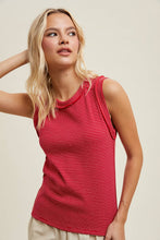 Load image into Gallery viewer, STRIPED RAW EDGE DETAIL TANK