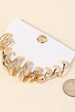 Load image into Gallery viewer, Five Pair Assorted Hoop Earrings Set: G