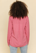Load image into Gallery viewer, Linen Blend Shirt: Berry