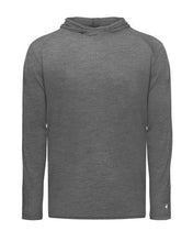 Load image into Gallery viewer, Badger - Youth Tri-Blend Surplice Hooded Long Sleeve T-Shirt - 2905 WITH LOGO