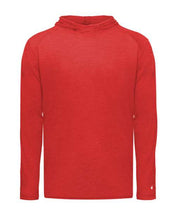 Load image into Gallery viewer, Badger - Youth Tri-Blend Surplice Hooded Long Sleeve T-Shirt - 2905 WITH LOGO