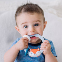 Load image into Gallery viewer, Ritzy Rattle™ Silicone Teether Rattles: Highland Cow