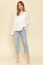 Load image into Gallery viewer, Linen Blend Shirt: Berry