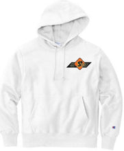 Load image into Gallery viewer, Safety Signs Champion Reverse Weave Hooded Sweatshirt with embroidered logo.