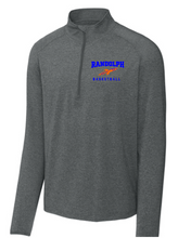 Load image into Gallery viewer, R Basketball Sport-Tek® Sport-Wick® Stretch 1/4-Zip Pullover with embroidered logo