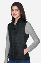 Load image into Gallery viewer, R Basketball Women's Prevail Packable Puffer Vest with embroidered logo