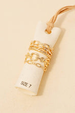 Load image into Gallery viewer, 5Pc Mixed Rope And Chain Dainty Band Rings Set: GD