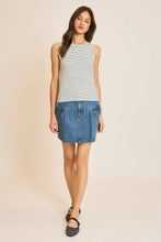 Load image into Gallery viewer, STRIPED RAW EDGE DETAIL TANK