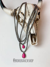 Load image into Gallery viewer, Multi Layered Necklace Navajo Bead Semi Stone Necklace