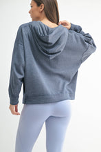 Load image into Gallery viewer, Drift Burnout Fleece Snap Hoodie: NATURAL