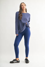 Load image into Gallery viewer, Waffle Ribbed Roundneck Pullover: NEW ORCHID