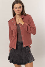 Load image into Gallery viewer, Double Gauze Jacket With Drawstring Hem: TERRACOTTA