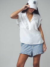 Load image into Gallery viewer, Western-Inspired Tencel Top: LT BLUE