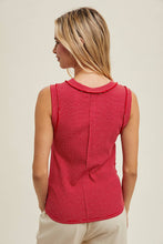 Load image into Gallery viewer, STRIPED RAW EDGE DETAIL TANK