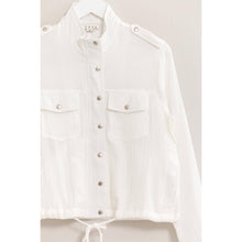 Load image into Gallery viewer, Double Gauze Jacket With Drawstring Hem: TERRACOTTA