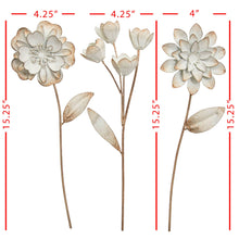 Load image into Gallery viewer, Abeline Antique White Metal Floral Stems