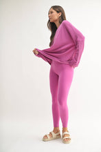Load image into Gallery viewer, Waffle Ribbed Roundneck Pullover: NEW ORCHID