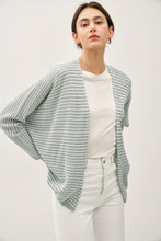 Load image into Gallery viewer, STRIPED DOLMAN SLEEVE OPEN CARDIGAN
