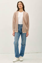Load image into Gallery viewer, STRIPED DOLMAN SLEEVE OPEN CARDIGAN
