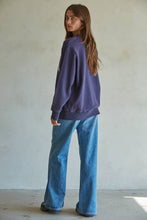 Load image into Gallery viewer, Knit 100% Cotton French Terry Crew Neck USA Pullover: Navy
