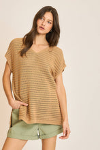 Load image into Gallery viewer, STRIPED CROCHET SWEATER TOP / CLOUD
