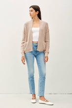 Load image into Gallery viewer, CHUNKY RIBBED KNIT RAW SEAM CARDIGAN
